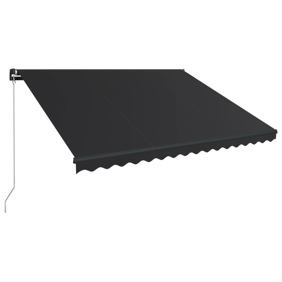 Vidaxl (Anthracite) Manual Retractable Awning Outdoor Patio Awning Sunshade Garden Canopy Anthracite