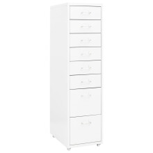(white, 8 drawers) vidaXL Mobile File Cabinet Metal Storage Filing Cabinet Multi Colours/Models