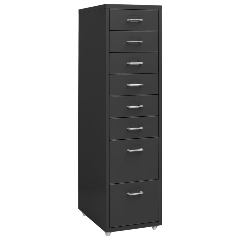 Vidaxl (Anthracite, 8 Drawers) Mobile File Cabinet Metal Storage Filing Cabinet Multi Colours/Models