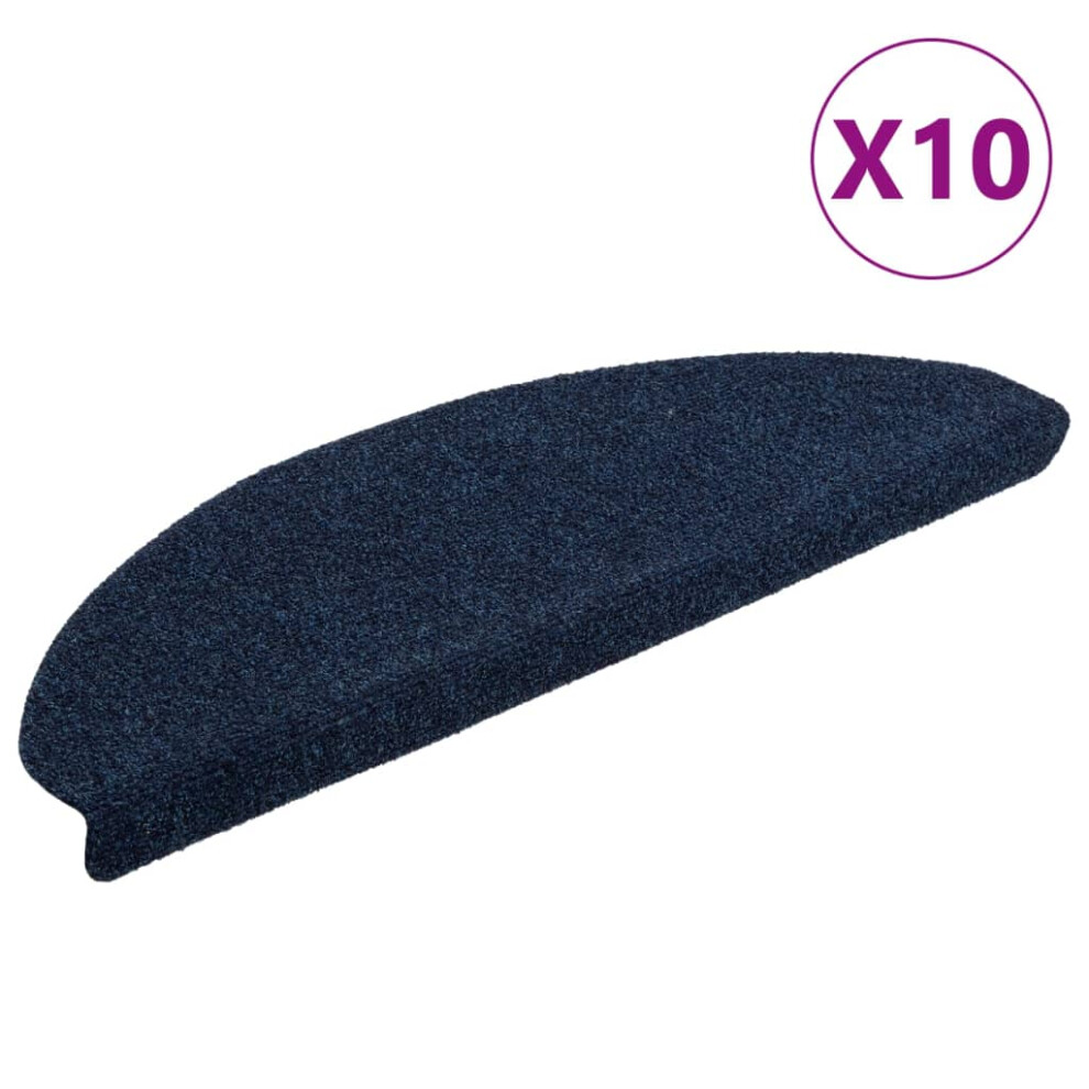 Vidaxl (Navy, 65 X 21 X 4 Cm/ 10 Pcs) Self-Adhesive Stair Mats Decoration Stair Protector Anti-Slip Stair Rug