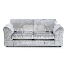 (Silver, 3 Seater) Crystal Crushed Velvet Full Back Corner Sofa Range