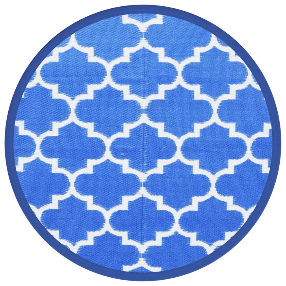 Vidaxl (, 120 Cm) Outdoor Carpet Garden Rug Carpet Patio Mat Area Rug Balcony Blanket Pp Blue