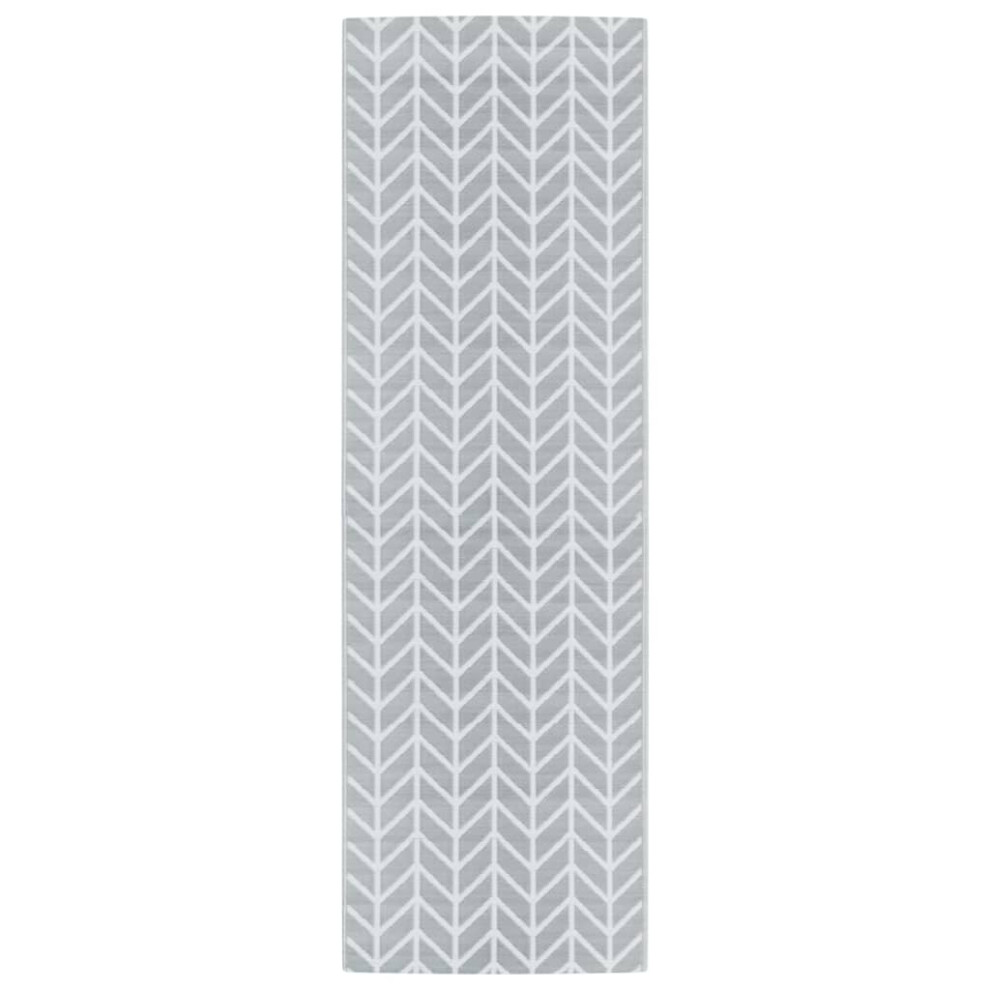 (light grey and white, 80 x 250 cm) vidaXL Outdoor Carpet Garden Rug Carpet Patio Mat Area Rug Balcony Blanket PP