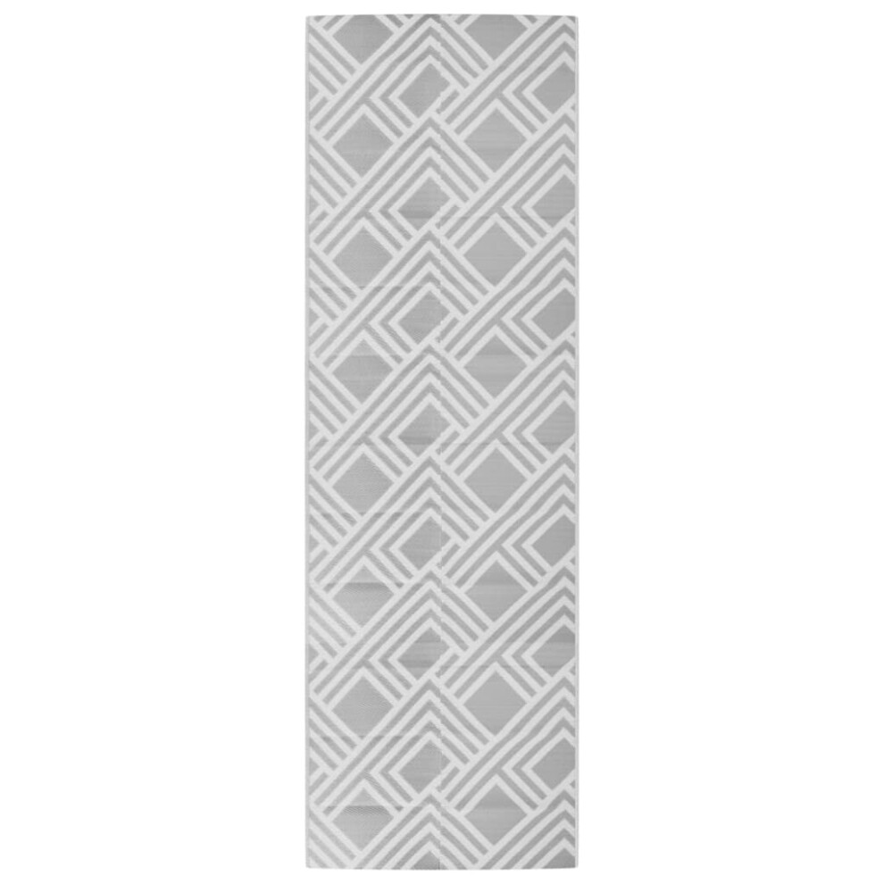 (stripe grey, 80 x 250 cm) vidaXL Outdoor Carpet Garden Rug Carpet Patio Mat Area Rug Balcony Blanket PP