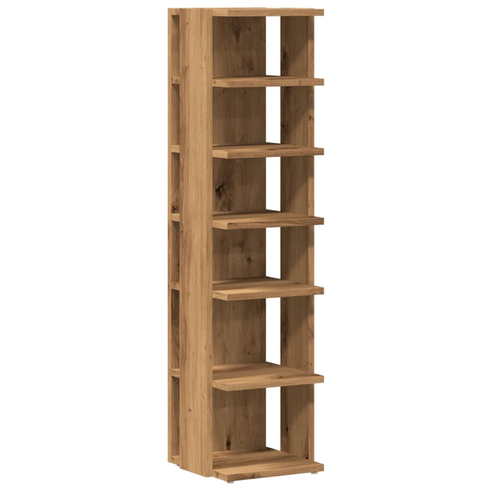 (artisan oak, 1 pcs) vidaXL Shoe Cabinet Household Storage Shelf Shoe Cupboard Engineered Wood