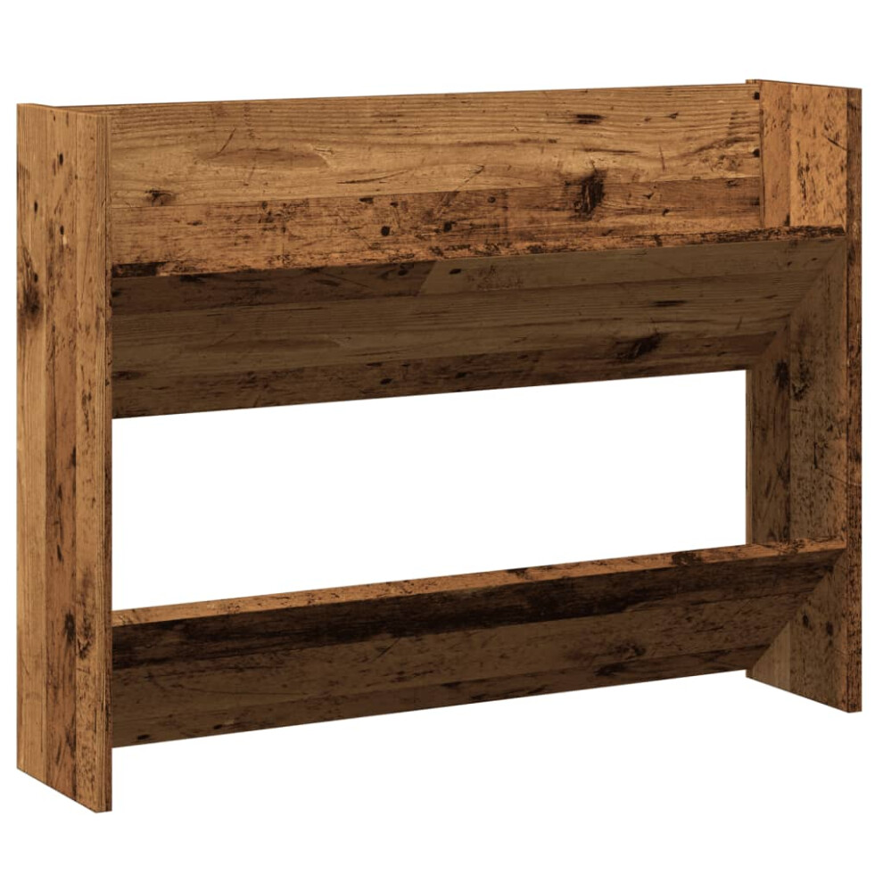 Vidaxl (Old Wood) Wall Shoe Cabinet Shoe Rack Hall Shoe Storage Cupboard Engineered Wood