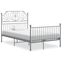 (grey, 120 x 200 cm) vidaXL Bed Frame Metal Home Bedroom Bed Base Bedstead Mattress Foundation