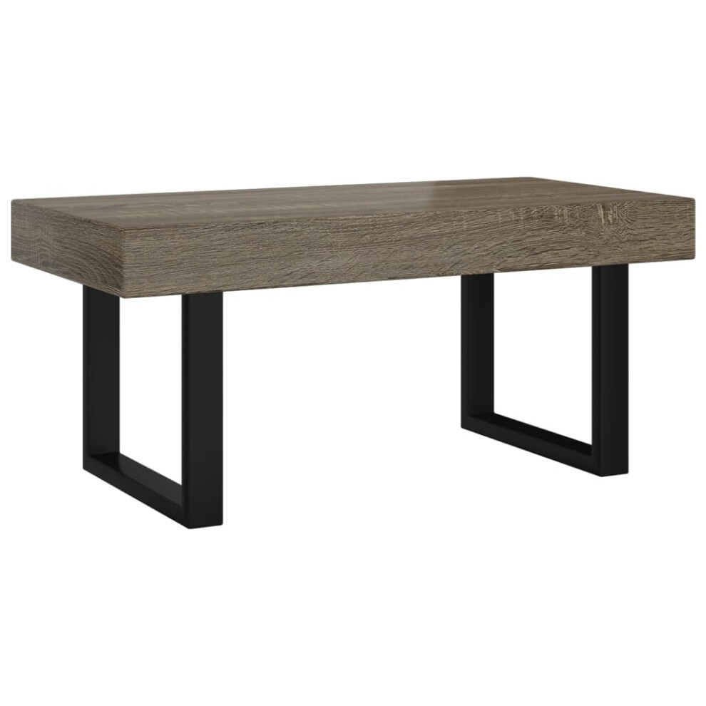 (grey) vidaXL Coffee Table MDF and Iron Centre Accent Table Furniture Multi Colours