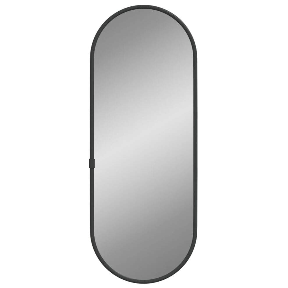 (black, 40 X 15 cm) vidaXL Wall Mirror Oval Hall Vanity Toilet Hanging Mirror Multi Colours/Sizes