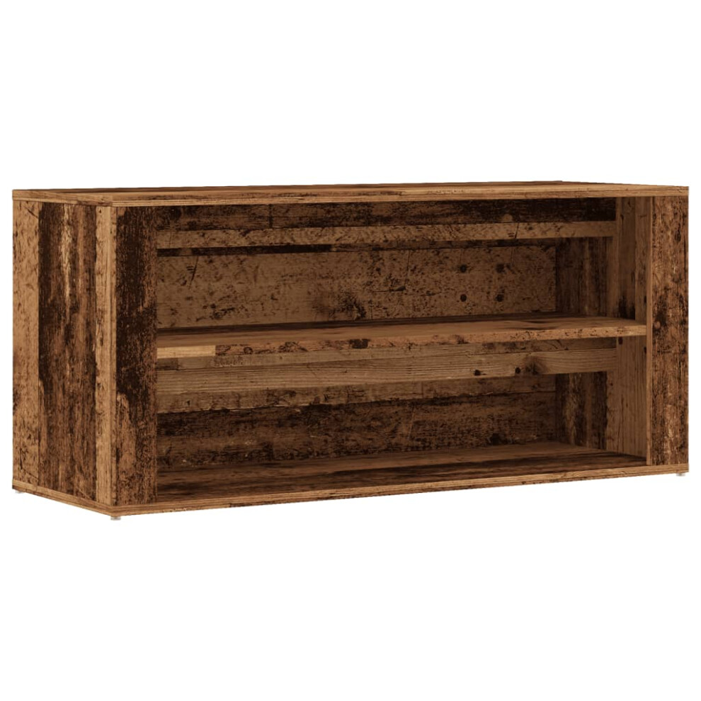 Vidaxl (Old Wood) Shoe Rack Hallway Shoe Storage Cupboard Shoe Cabinet Engineered Wood