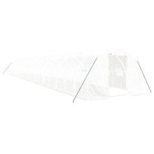 (white, 20 x 3 x 2 m) vidaXL Greenhouse Plant House with Steel Frame Polytunnel Greenhouse White