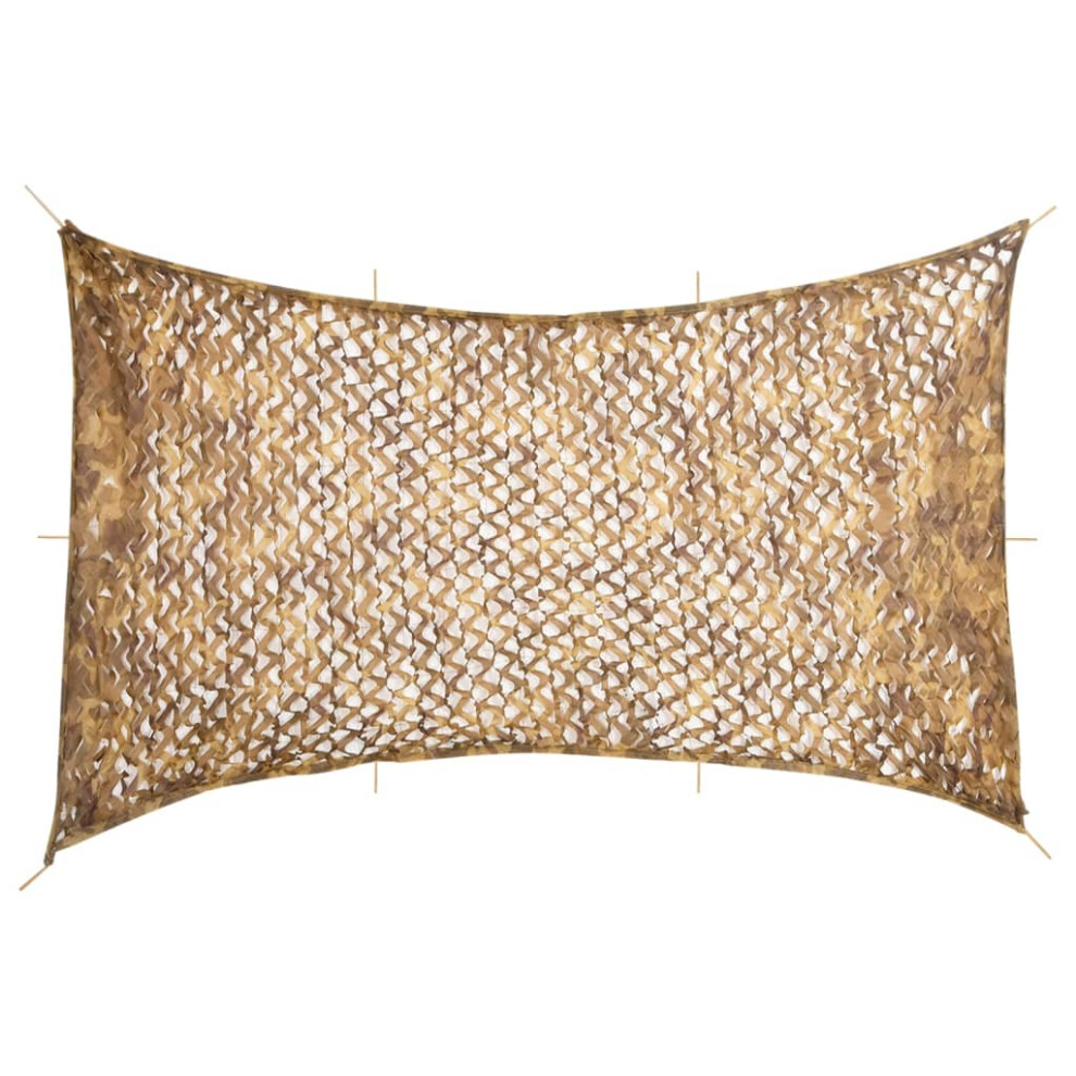 Vidaxl (Sand, 600 X 414 Cm) Camouflage Netting With Storage Hunting Cover Shooting Hunting Shelter
