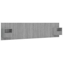 (grey sonoma, one drawer and one shelf) vidaXL Bed Headboard with Cabinets Bed Header Bed Cabinet Engineered Wood