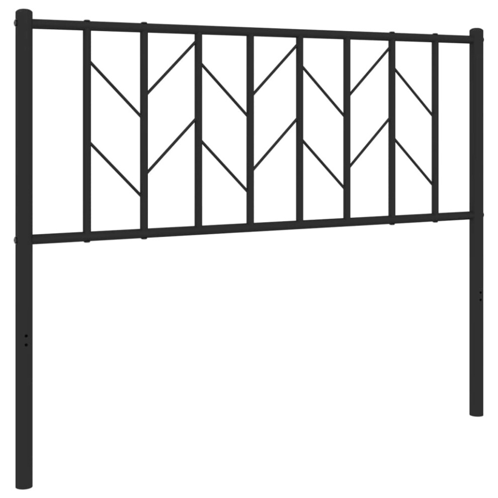 (107 cm) vidaXL Metal Headboard Bedroom Home Bed Header Bed Headboard Black 135 cm