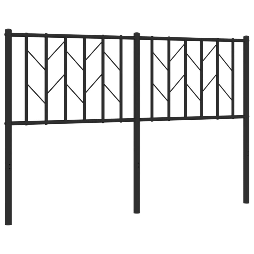 (135 cm) vidaXL Metal Headboard Bedroom Home Bed Header Bed Headboard Black 135 Cm