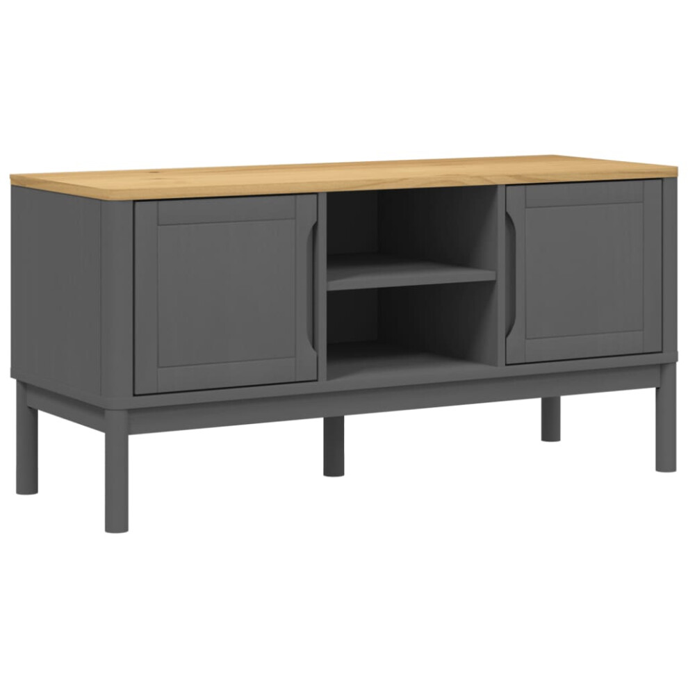 (grey) vidaXL TV Cabinet TV Stand Media TV Unit Entertainment Centre Solid Wood Pine