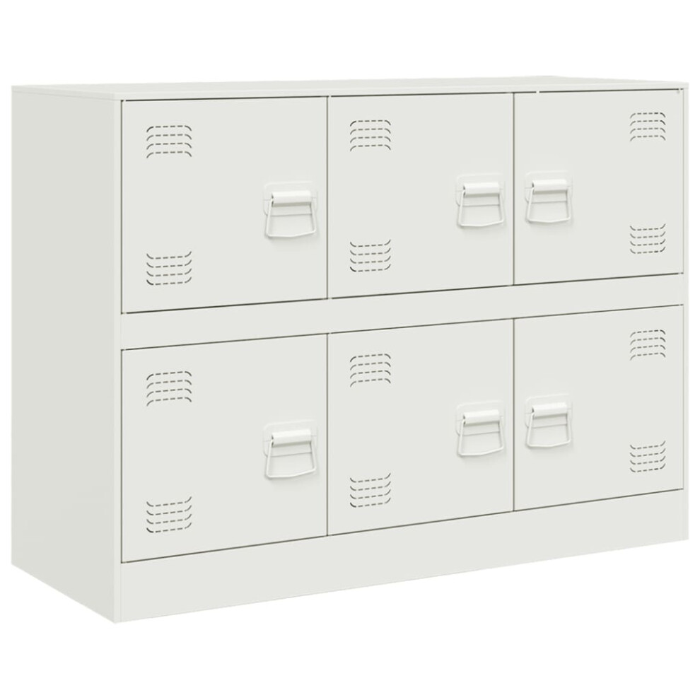 Vidaxl (White) Sideboard Storage Cupboard Side Cabinet Highboard Mustard Yellow Steel