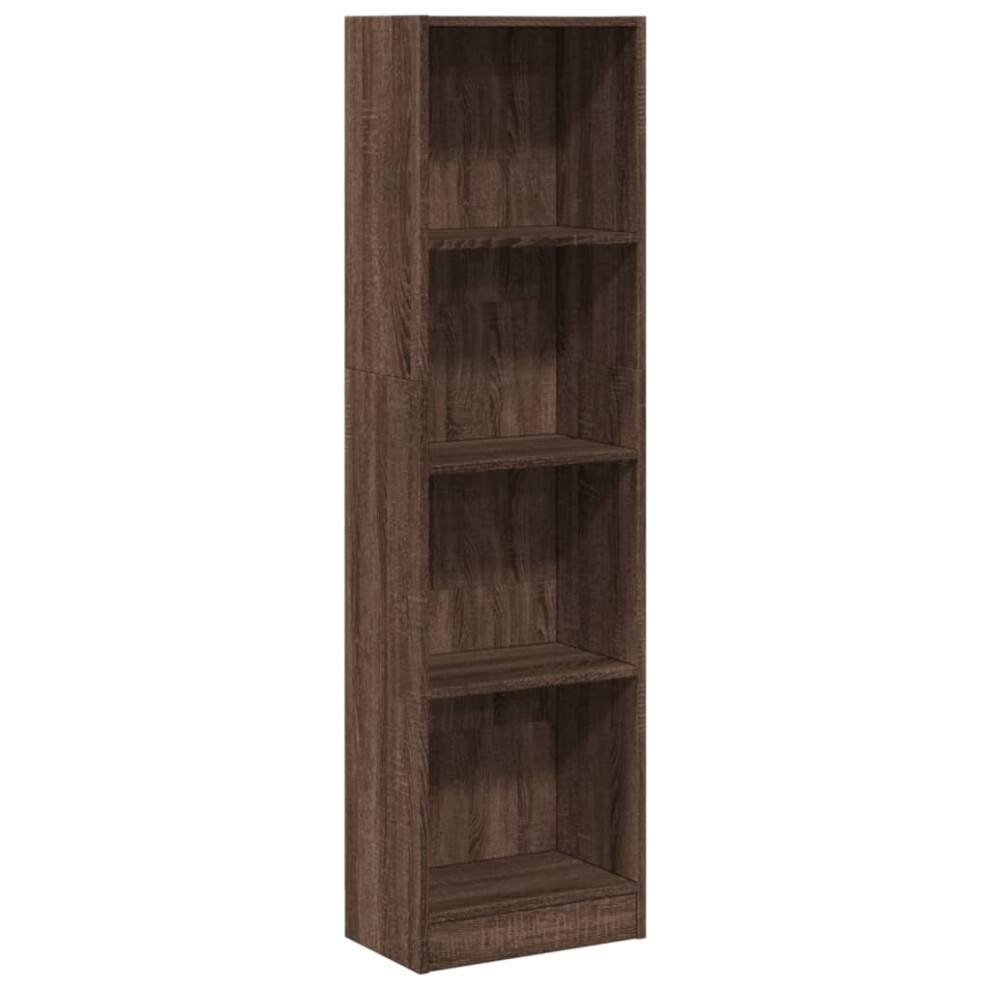 (brown oak, 40 x 24 x 143 cm) vidaXL Book Cabinet Display Rack Bookshelf Storage Shelf Rack Engineered Wood