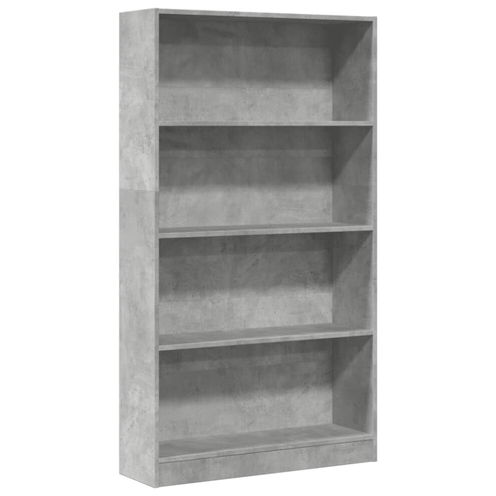 (concrete grey, 80 x 24 x 143 cm) vidaXL Book Cabinet Display Rack Bookshelf Storage Shelf Rack Engineered Wood