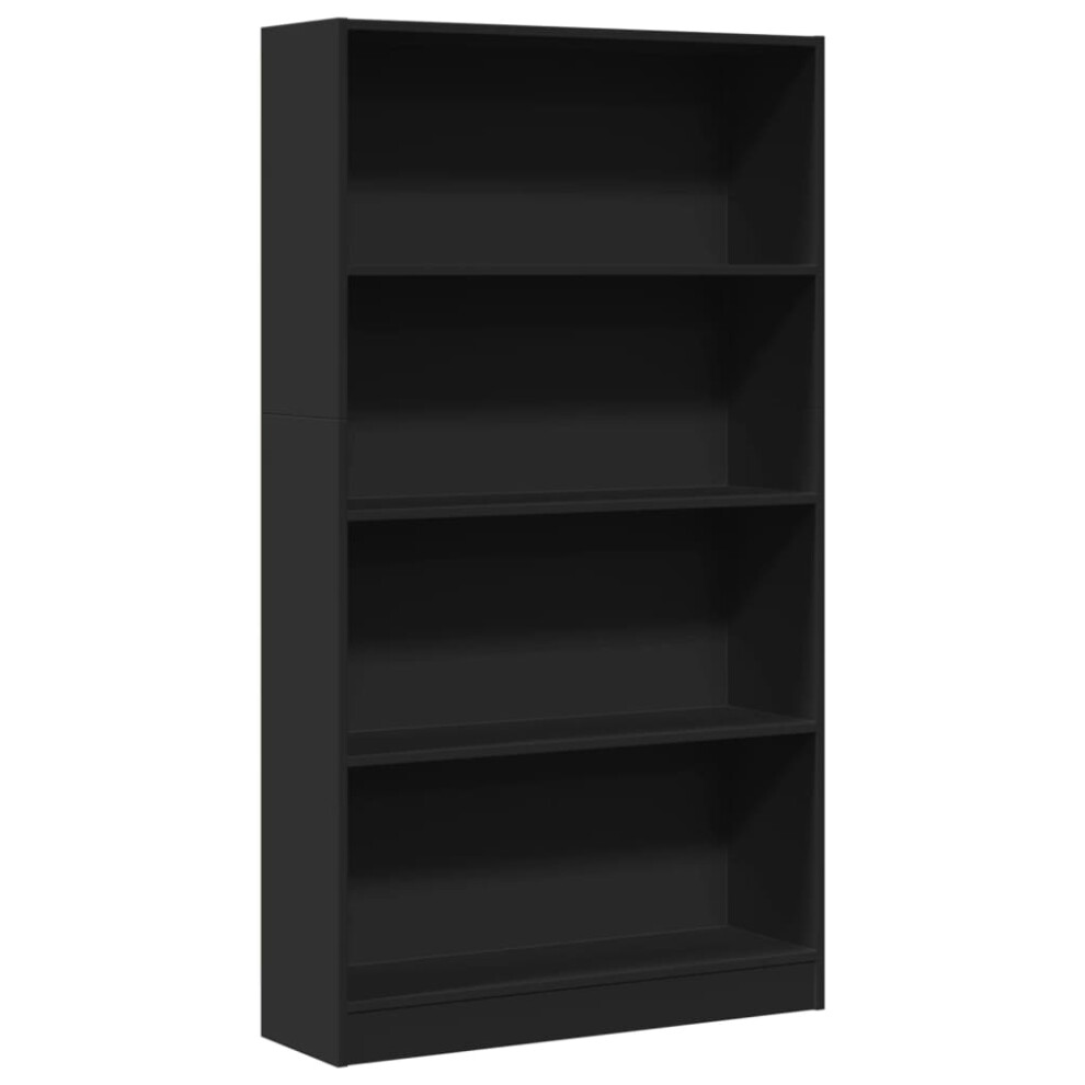 (black, 80 x 24 x 143 cm) vidaXL Book Cabinet Display Rack Bookshelf Storage Shelf Rack Engineered Wood