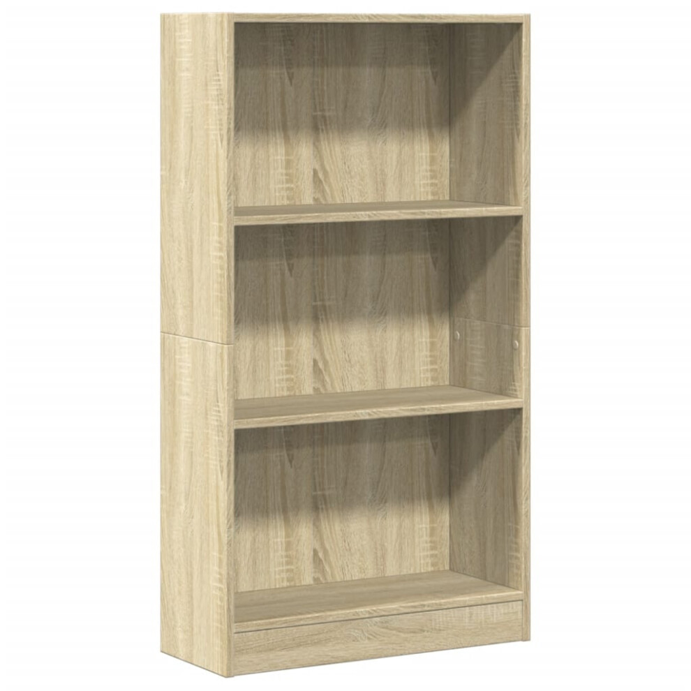 Vidaxl (Sonoma Oak, 60 X 24 X 109 Cm) Book Cabinet Display Rack Bookshelf Storage Shelf Rack Engineered Wood