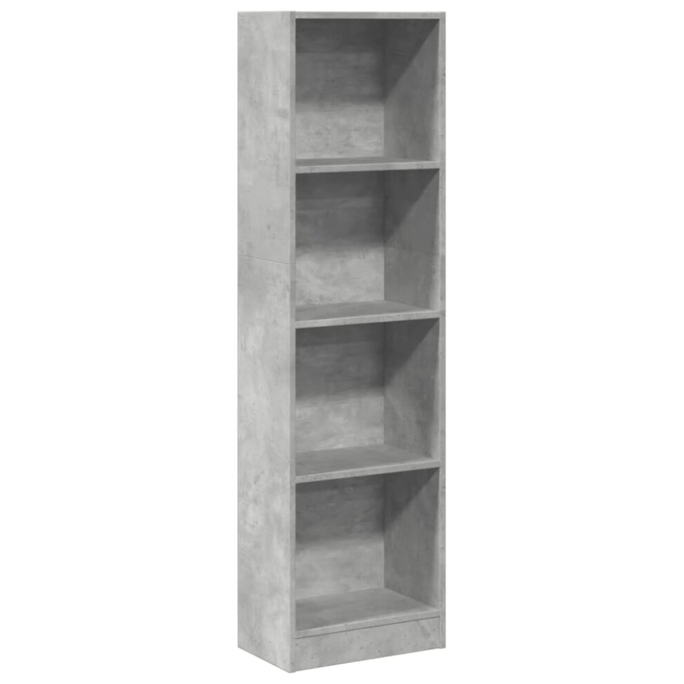 (concrete grey, 40 x 24 x 143 cm) vidaXL Book Cabinet Display Rack Bookshelf Storage Shelf Rack Engineered Wood