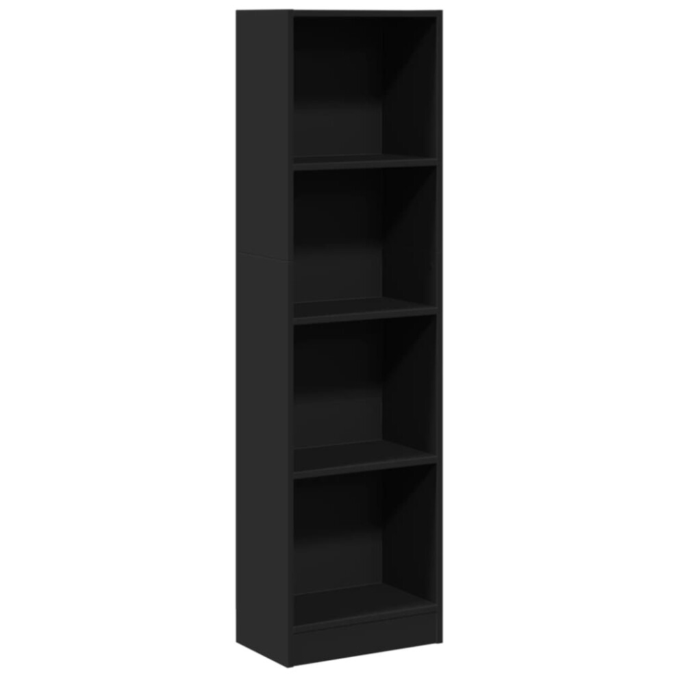 (black, 40 x 24 x 143 cm) vidaXL Book Cabinet Display Rack Bookshelf Storage Shelf Rack Engineered Wood