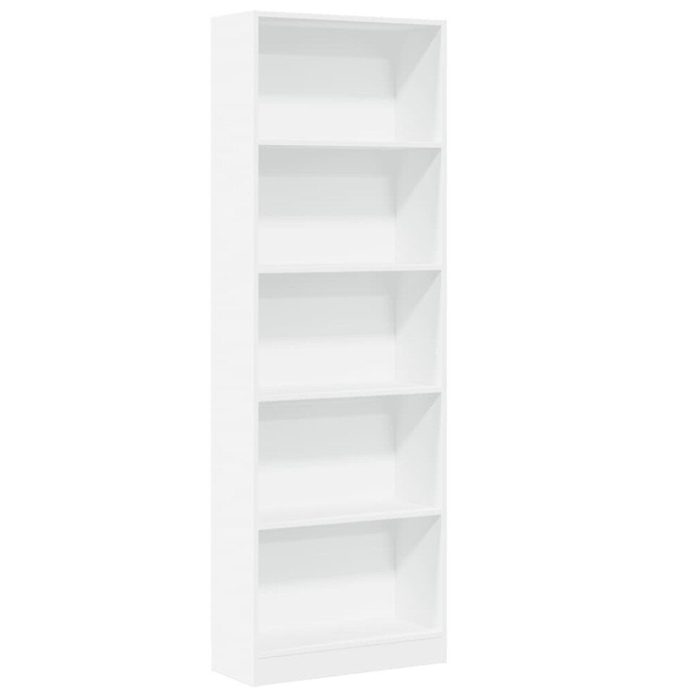 (white, 60 x 24 x 176 cm) vidaXL Book Cabinet Display Rack Bookshelf Storage Shelf Rack Engineered Wood