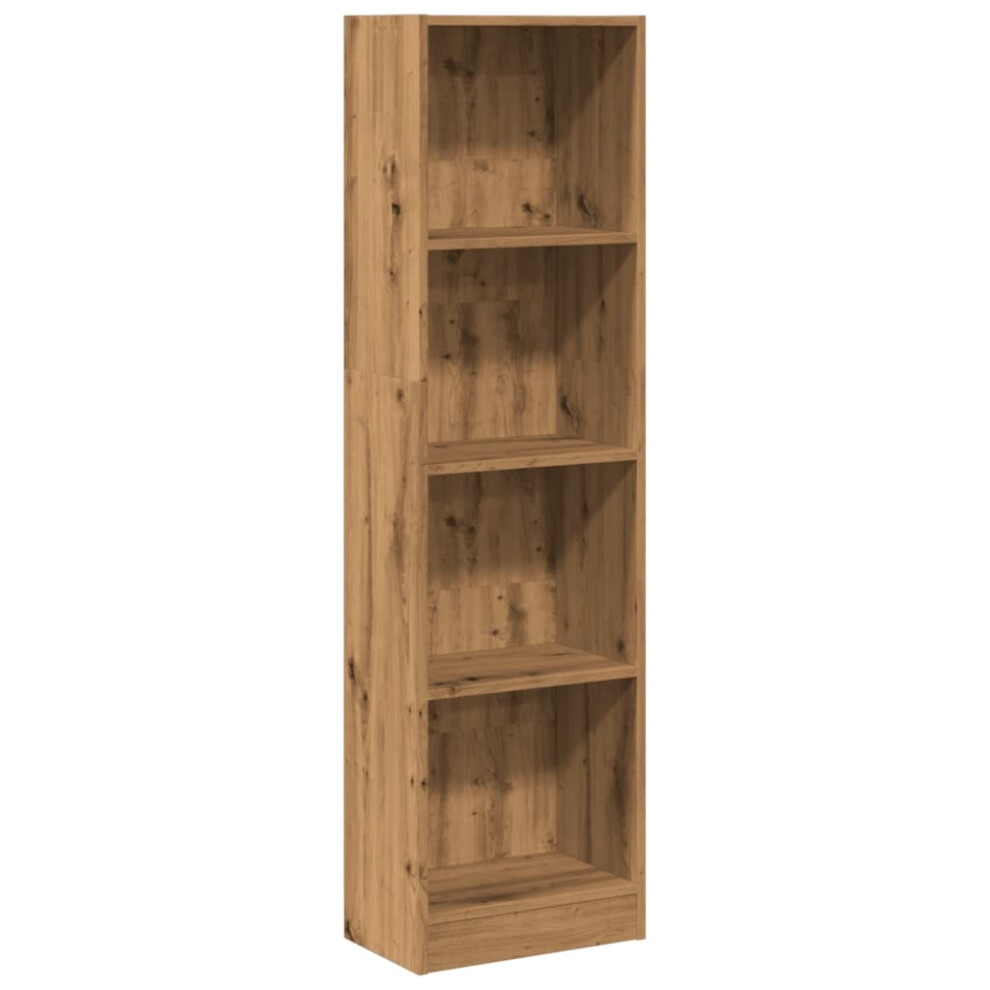 (oak, 40 x 24 x 143 cm) vidaXL Book Cabinet Display Rack Bookshelf Storage Shelf Rack Engineered Wood