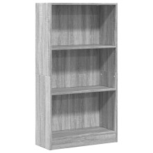 (grey sonoma, 60 x 24 x 109 cm) vidaXL Book Cabinet Display Rack Bookshelf Storage Shelf Rack Engineered Wood