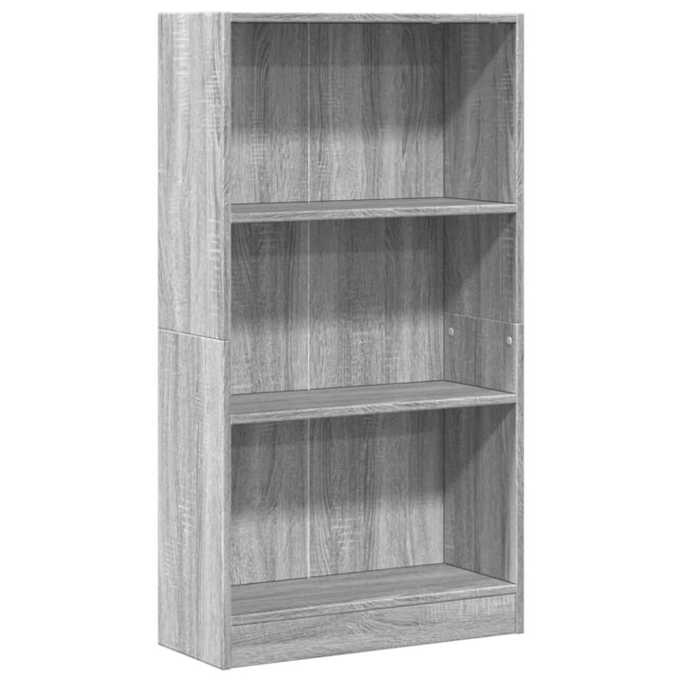 vidaXL - Bookcase - 60x24x109 cm - Grey - Image 2