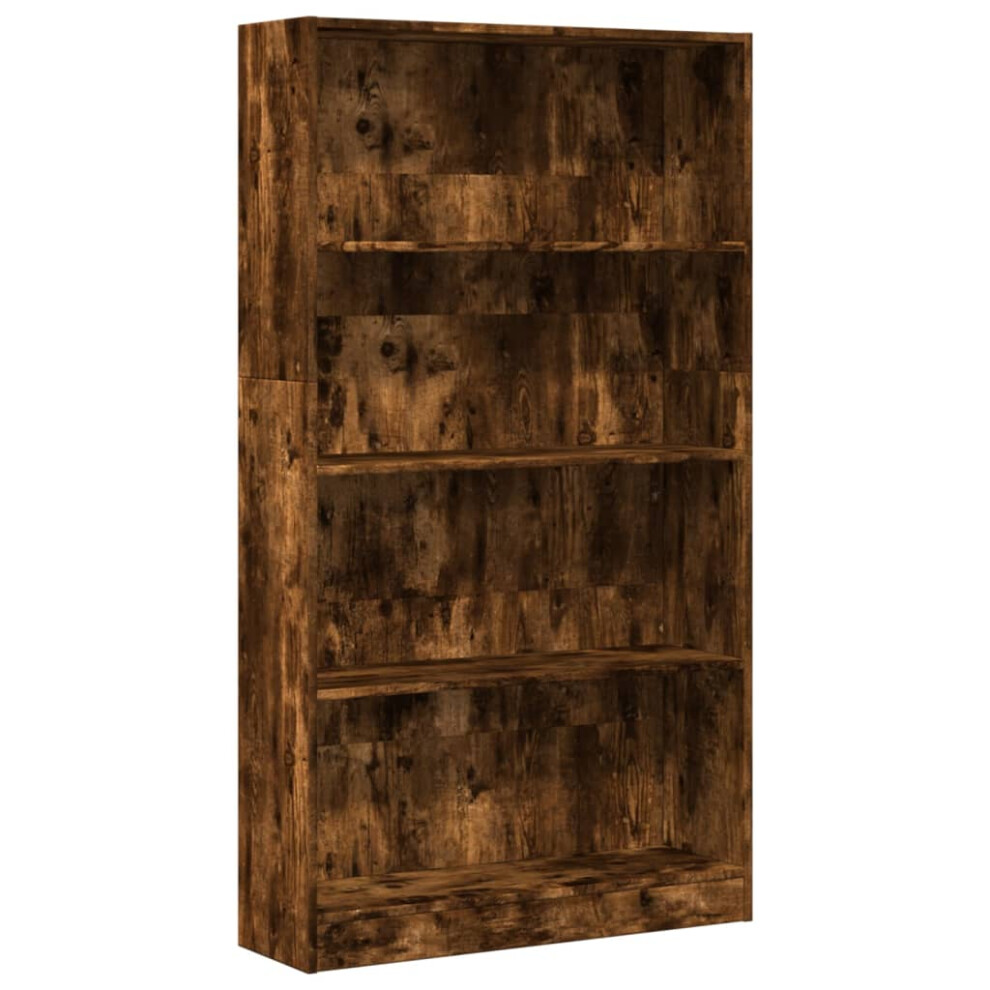 (smoked oak, 80 x 24 x 143 cm) vidaXL Book Cabinet Display Rack Bookshelf Storage Shelf Rack Engineered Wood