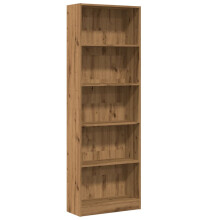 (oak, 60 x 24 x 176 cm) vidaXL Book Cabinet Display Rack Bookshelf Storage Shelf Rack Engineered Wood