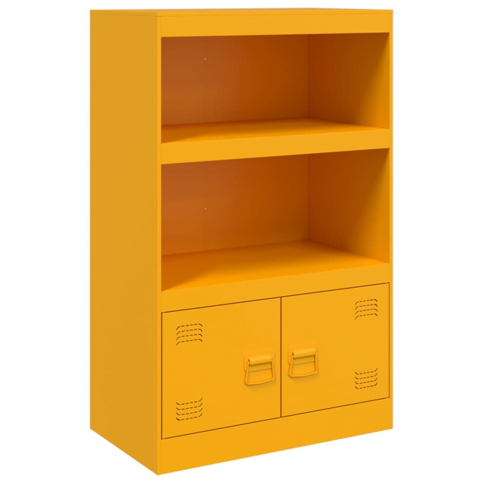 (mustard yellow) vidaXL Sideboard Home Storage Cupboard Side Cabinet Highboard White Steel