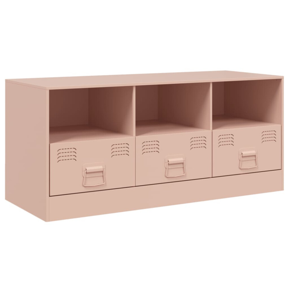 (pink) vidaXL TV Cabinet TV Stand TV Unit Entertainment Centre Olive Green Steel