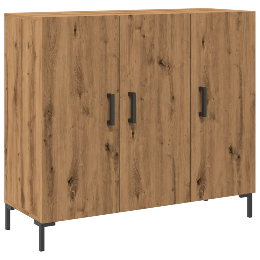Vidaxl (Artisian Oak) Sideboard Side Cabinet Cupboard Highboard Old Wood Engineered Wood Brown