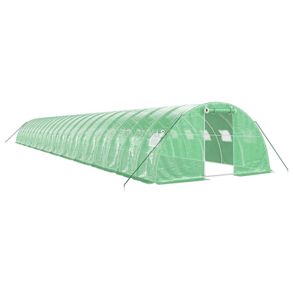 (green, 22 x 4 x 2 m) vidaXL Greenhouse Plant House with Steel Frame Polytunnel Greenhouse White