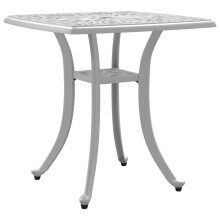 (white) vidaXL Garden Table Outdoor Dining Table Patio Side Table White Cast Aluminium