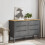 VidaXL vidaXL Kommode FLORO Grau Massivholz Kiefer 3