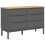 VidaXL vidaXL Kommode FLORO Grau Massivholz Kiefer 1