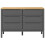 VidaXL vidaXL Kommode FLORO Grau Massivholz Kiefer 5