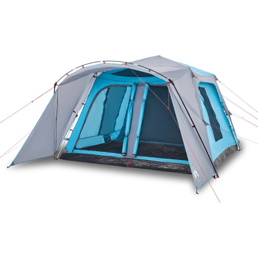 (blue) vidaXL Family Tent with Porch 9-Person Lightweight Camping Tent Quick Release