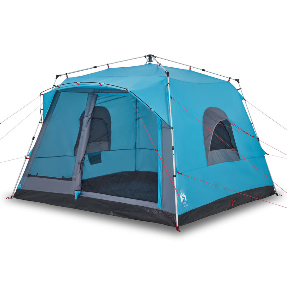 (blue) vidaXL Family Tent Cabin 7-Person Lightweight Tent Camping Tent Quick Release