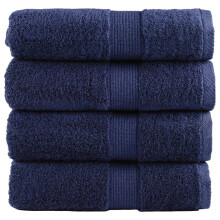 (navy blue, 30 x 30 cm/ 4 pcs) vidaXL Premium Sauna Towels Guest Bath Towel 10 pcs Gold 600gsm 100% Cotton