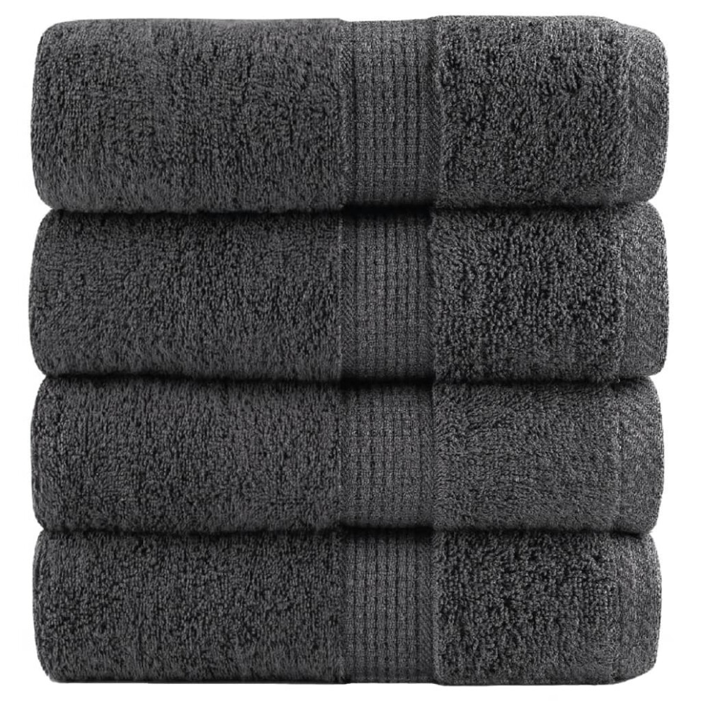 Vidaxl (Anthracite, 30 X 30 Cm/ 4 Pcs) Premium Sauna Towels Guest Bath Towel 10 Pcs Gold 600Gsm 100% Cotton