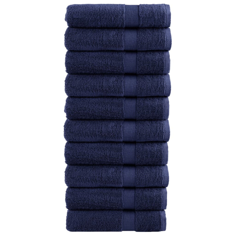 (navy blue, 100 x 150 cm/ 10 pcs) vidaXL Premium Sauna Towels Guest Bath Towel 10 pcs Gold 600gsm 100% Cotton