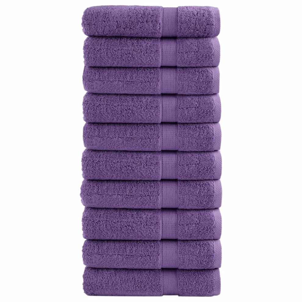 (purple, 50 x 100 cm/ 10 pcs) vidaXL Premium Sauna Towels Guest Bath Towel 10 pcs Gold 600gsm 100% Cotton