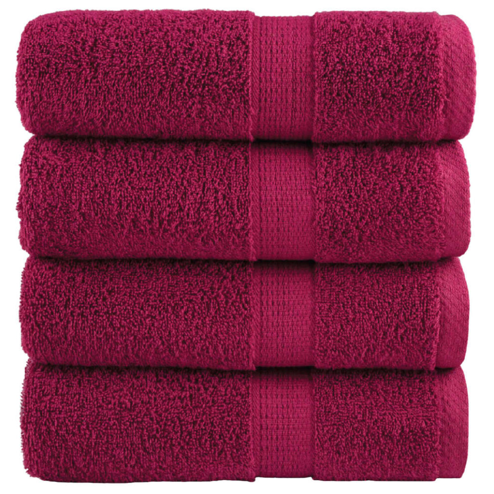 Vidaxl (Bordeaux, 30 X 30 Cm/ 4 Pcs) Premium Sauna Towels Guest Bath Towel 10 Pcs Gold 600Gsm 100% Cotton
