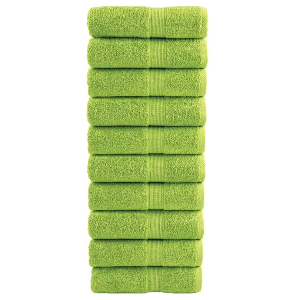 (apple green, 30 x 30 cm/ 10 pcs) vidaXL Premium Sauna Towels Guest Bath Towel 10 pcs Gold 600gsm 100% Cotton