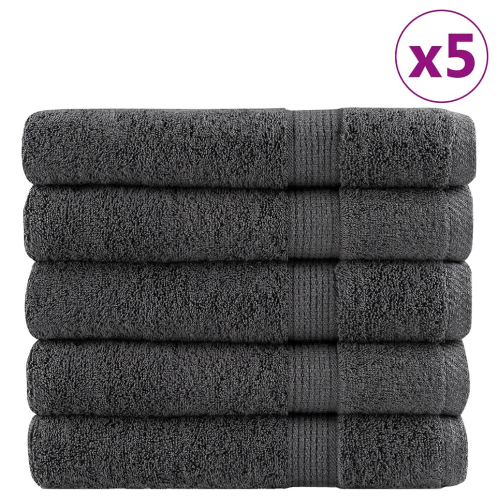 Vidaxl (Anthracite, 100 X 200 Cm/ 25 Pcs) Premium Sauna Towels Guest Bath Towel 10 Pcs Gold 600Gsm 100% Cotton